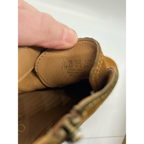 Franco Sarto Brown Booties Low Ankle Women Size 7.5 Leather Upper - Picture 6 of 6